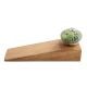 2 Pieces Green And Black Etched Ceramic Wooden Door Stopper